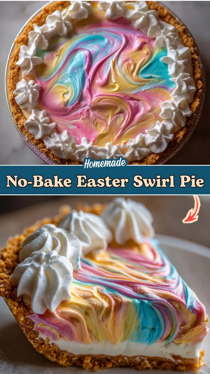 No-Bake Easter Swirl Pie 2 No-Bake Easter Swirl Pie