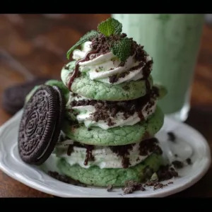 Oreo Shamrock Shake Cookies 3 Oreo Shamrock Shake Cookies - Minty and creamy festive treats