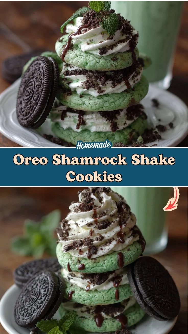 Oreo Shamrock Shake Cookies 2 Oreo Shamrock Shake Cookies