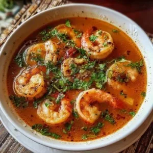 Quick and Spicy Shrimp Soup 3 Bowl of quick and spicy shrimp soup with vibrant vegetables