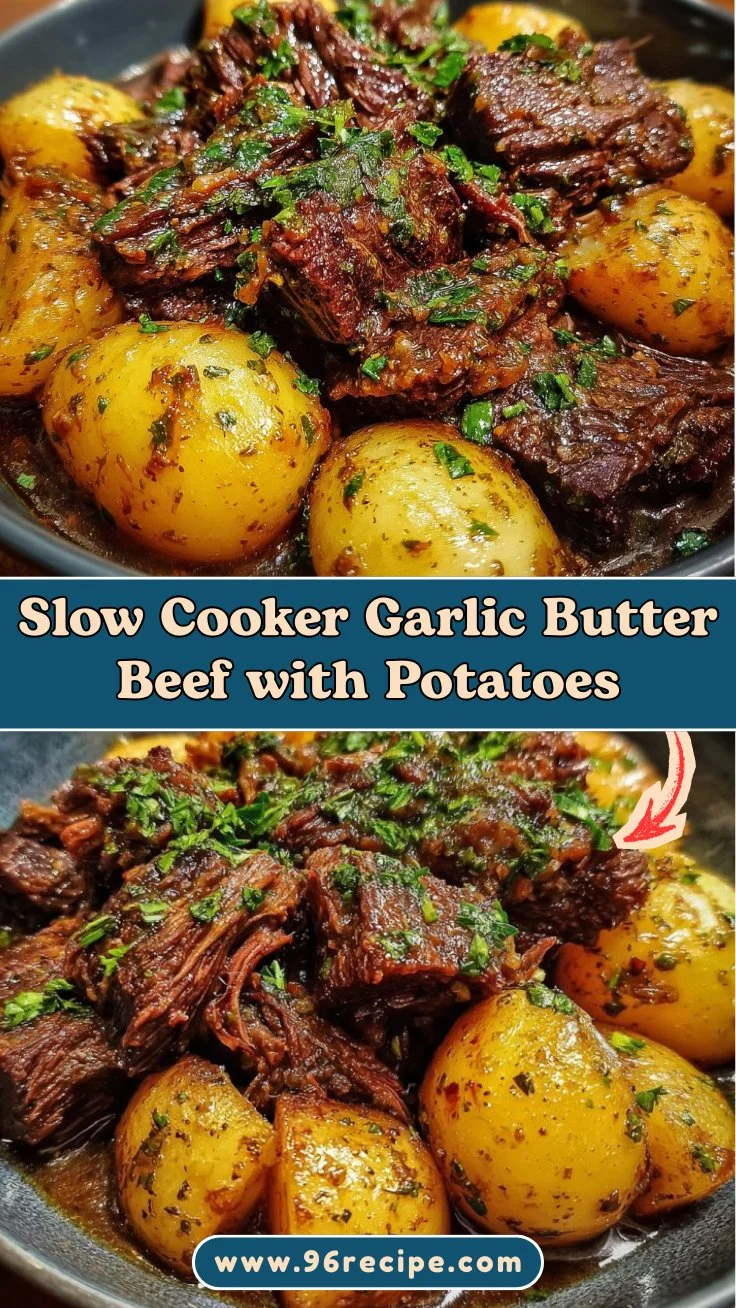 Slow Cooker Garlic Butter Beef with Potatoes