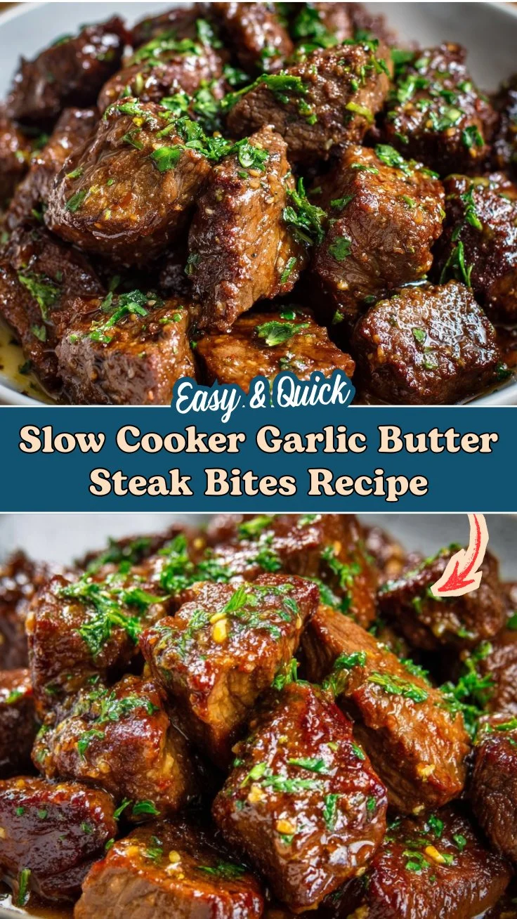 Slow Cooker Garlic Butter Steak Bites Recipe