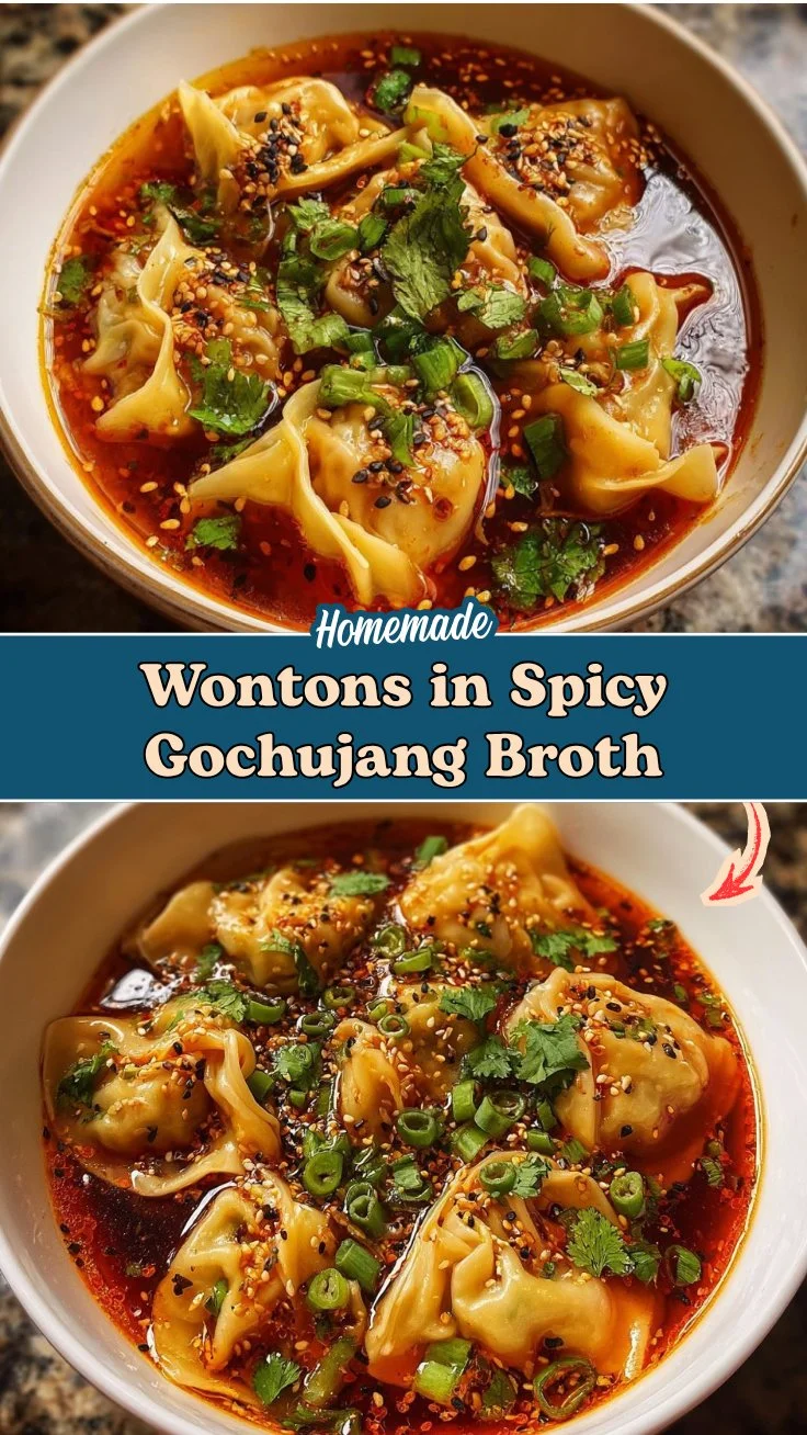 Wontons in Spicy Gochujang Broth