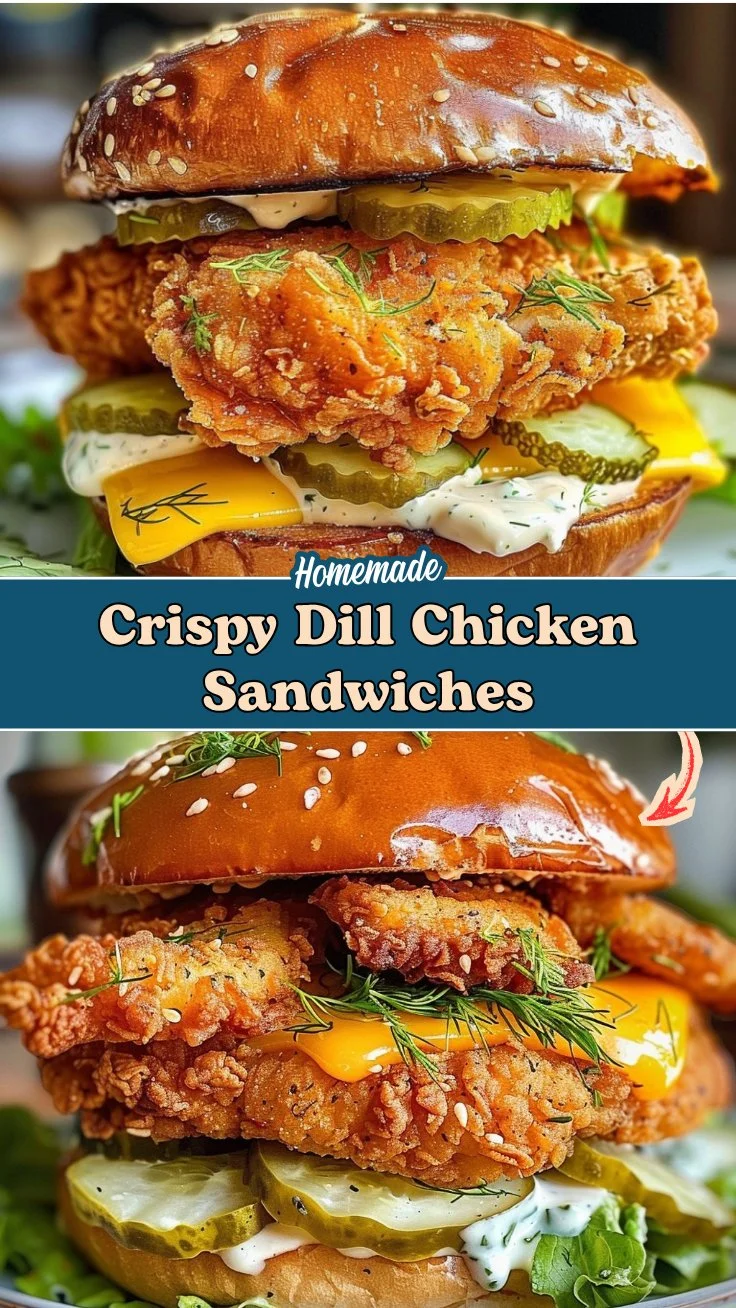 Crispy Dill Chicken Sandwiches 2 Crispy Dill Chicken Sandwiches