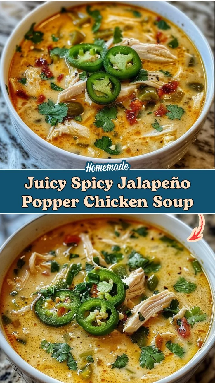 Juicy Spicy Jalapeño Popper Chicken Soup