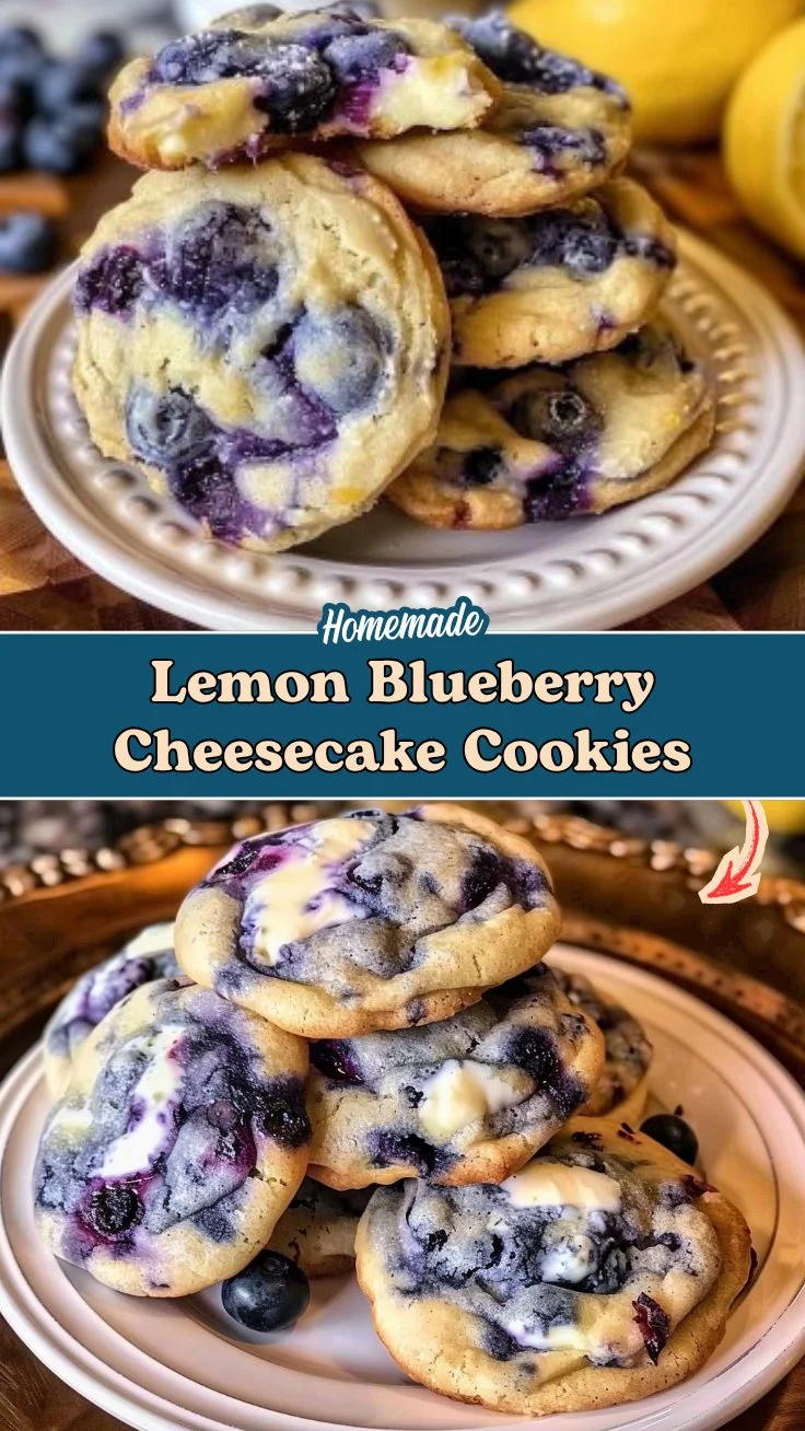 Lemon Blueberry Cheesecake Cookies