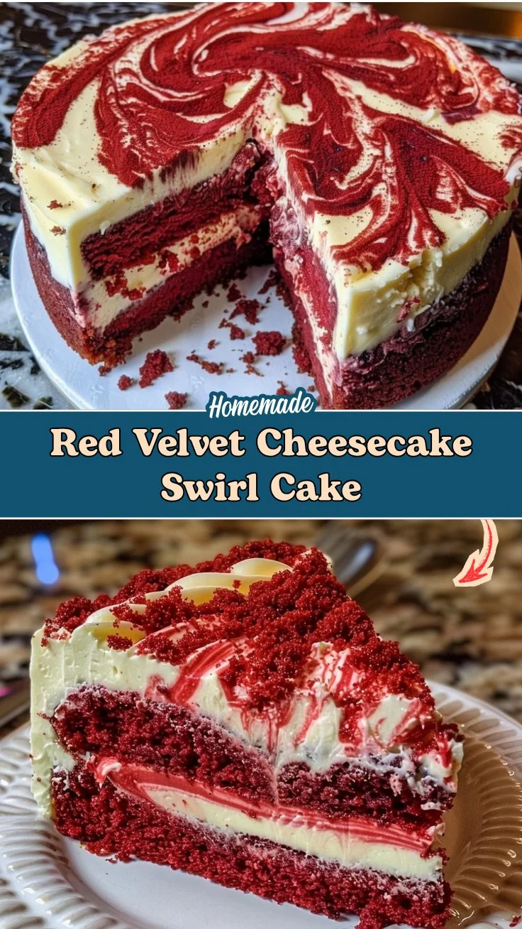 Red Velvet Cheesecake Swirl Cake